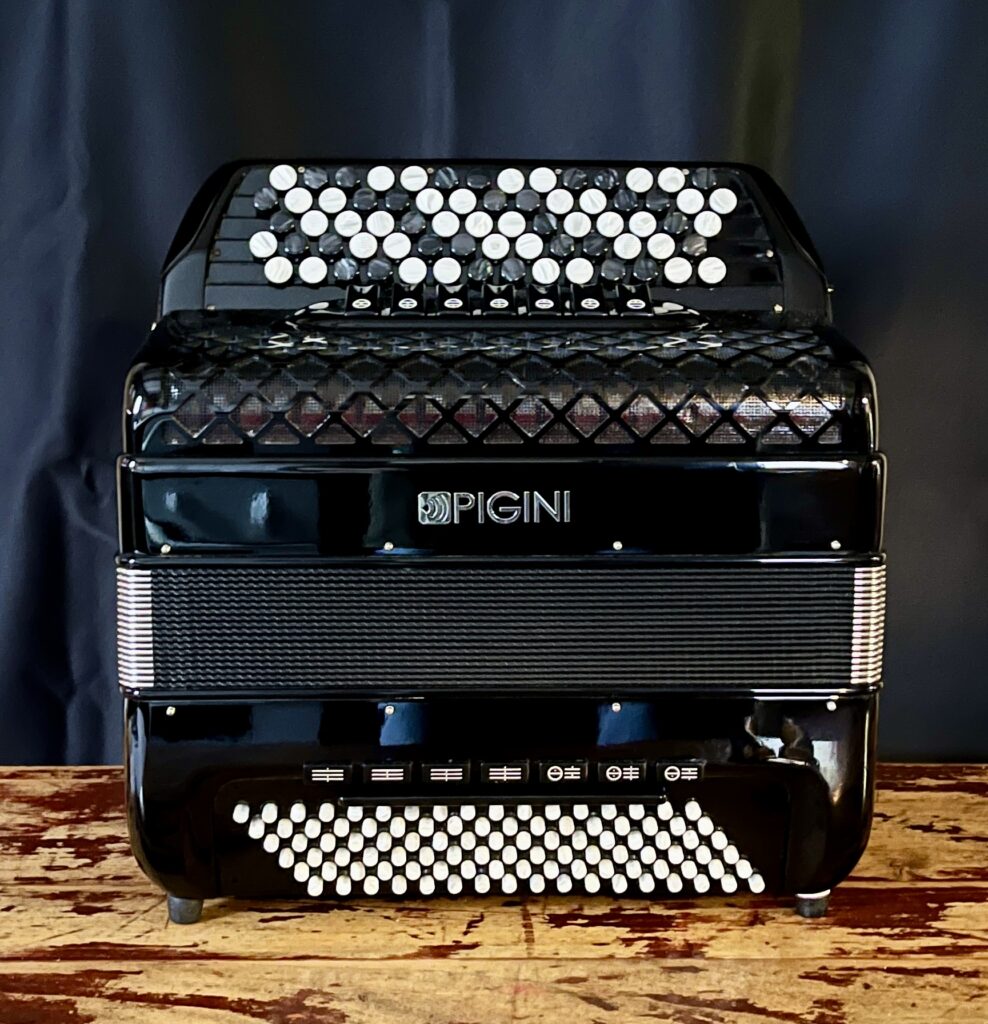 Accordéon-Occasion-Pigini-Concerto-Basses chromatiques-noir-Accordéons Paris Sud